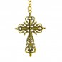 Albert Chain Pocket Watch Chain Gold Tone Cross Fob Chain T Bar Swivel Clip AC81