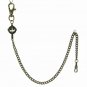 Pocket Watch Chain Albert Chain Bronze Color Cross Design Fob Swivel Clasp F176