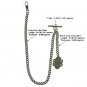 Albert Chain Pocket Watch Chain for Men Bronze Alphabet Initial T Fob T Bar AC83
