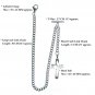 Albert Chain STEEL Pocket Watch Chain Men Fob Chain Cross Design Fob T-Bar ACS03