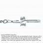 Albert Chain STEEL Pocket Watch Chain Men Fob Chain Cross Design Fob T-Bar ACS03