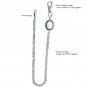 Pocket Watch Chain Albert Chain Silver Fob Chain Swivel Clasp Mother of Pearl