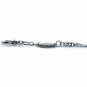 Pocket Watch Chain Albert Chain Silver Fob Chain Swivel Clasp Mother of Pearl