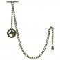 Albert Chain Pocket Watch Chain Bronze Fob Chain Horse Design Fob T Bar AC03