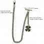 Albert Chain Pocket Watch Chain Bronze Fob Chain Lucky Four-Leaf Fob T Bar AC143