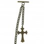 Albert Chain Pocket Watch Chain Bronze Fob Chain for Men Cross Fob T Bar AC115