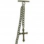 Albert Chain Pocket Watch Chain Antique Brass Crown Design Fob T Bar AC144