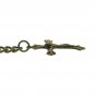 Albert Chain Pocket Watch Chain Antique Brass Crown Design Fob T Bar AC144