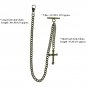 Albert Chain Pocket Watch Chain Antique Brass Crown Design Fob T Bar AC144