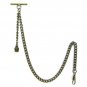 Albert Chain Bronze Pocket Watch Chain Fob Chain with Crown Fob T Bar Men AC60