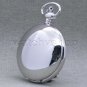 Pocket Watch Silver Color 47 MM Brass Case Real Sun Moon Disc Dial on Fob Chain