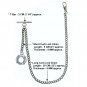 Albert Chain Pocket Watch Chain Silver Color Fob Chain T Bar Life Buoy Fob AC35