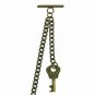 Albert Chain Bronze Pocket Watch Chain Fob Chain for Men Key Design Fob T Bar 18