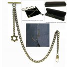 Albert Chain Pocket Watch Chain Bronze Fob Chain for Men Star Fob T Bar AC38 Albert Chain Pocket Watch Chain Bronze Fob Chain for Men Star Fob T Bar AC38