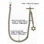 Albert Chain Pocket Watch Chain Bronze Fob Chain for Men Star Fob T Bar AC38