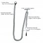 Albert Chain Steel Pocket Watch Chain Men Fob Chain T Bar Steel Cross Fob ACS08