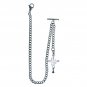 Steel Albert Chain Pocket Watch Chain Men Fob Chain T Bar Cross Steel Fob ACS10