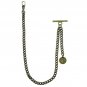 Albert Chain Bronze Pocket Watch Chain for Men Mini French Medal Fob T Bar AC46