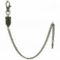 Pocket Watch Chain Bronze Albert Chain with OWL Design Fob Swivel Clasp ACF175