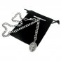 Albert Chain Silver Pocket Watch Chain Saint Mary Medal Fob Swivel Clasp AC195