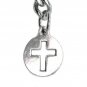 Albert Chain Silver Color Pocket Watch Chain CROSS Fob Swivel Clasp T Bar AC185