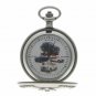 HOLDEN Memorial Pocket Watch Set Silver Color with Chain Leather Pouch Wood Box