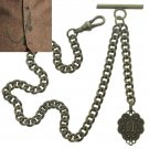 Albert Chain Bronze Pocket Watch Chain Letter Initial W Fob Swivel Clasp T Bar Albert Chain Bronze Pocket Watch Chain Letter Initial W Fob Swivel Clasp T Bar