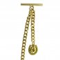 Albert Chain Gold Color Pocket Watch Chain Four Leaf Clover Fob Swivel Clasp 210