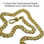 Albert Chain Gold Color Pocket Watch Chain Four Leaf Clover Fob Swivel Clasp 210