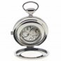Mechanical Pocket Watch Tourbillon Moon Phase Silver Men Small Second 46 MM 298