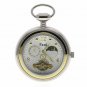 Mechanical Pocket Watch Tourbillon Moon Phase Silver Men Small Second 46 MM 298