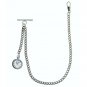 Albert Chain Silver Color Pocket Watch Chain Mini Pocket Watch Fob T Bar AC36
