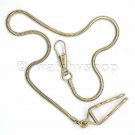 Pocket Watch Chain Hamilton Gold Color Snake Chain for Men with Belt Clip F29 Pocket Watch Chain Hamilton Gold Color Snake Chain for Men with Belt Clip F29