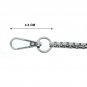 Pocket Watch Chain Silver Color Heavy Albert Chain with Big Swivel Clasp FC63