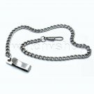 Pocket Watch Chain Silver Color for Men Albert Chain Fob Chain with Belt Clip 58 Pocket Watch Chain Silver Color for Men Albert Chain Fob Chain with Belt Clip 58