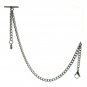 Stainless Steel Albert Chain Pocket Watch Chain for Men Lobster Clasp T-Bar 01