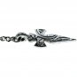 Albert Chain Silver Pocket Watch Chain for Men Religious Cross Fob T Bar AC113
