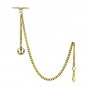 Albert Chain Gold Color Pocket Watch Chain for Men with Anchor Medal Fob AC66