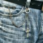 Albert Chain Silver Pocket Watch Chain for Men Religious Cross Fob T Bar ACT114