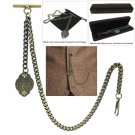 Albert Chain Bronze Pocket Watch Chain for Men Letter Initial C Fob T Bar AC87 Albert Chain Bronze Pocket Watch Chain for Men Letter Initial C Fob T Bar AC87