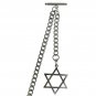 Steel Pocket Watch Chain Albert Chain STAR Design Fob Lobster Clasp T-Bar ACS02