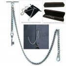 Albert Chain Silver Color Pocket Watch Chain for Men Vintage Key Fob T Bar AC54 Albert Chain Silver Color Pocket Watch Chain for Men Vintage Key Fob T Bar AC54
