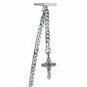 Albert Chain Silver Color Pocket Watch Chain CROSS Fob Swivel Clip T Bar AC150