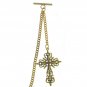 Albert Chain Gold Pocket Watch Chain Big Cross Fob Chain T Bar Swivel Clasp AC81