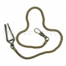 Pocket Watch Chain Bronze Color Snake Chain for Men with Belt Clip FC26 Pocket Watch Chain Bronze Color Snake Chain for Men with Belt Clip FC26