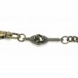 Pocket Watch Chain Bronze Albert Chain Dove Cross Design Fob Swivel Clasp F176