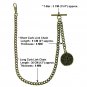 Albert Chain Bronze Pocket Watch Chain for Men US Eagle Badge Fob T Bar AC22