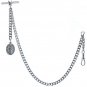 Albert Chain Silver Pocket Watch Chain Our Lady of Guadalupe Fob Swivel Clasp