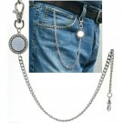 Pocket Watch Chain Silver Albert Chain Men Mother of Pearl Fob Swivel Clasp 168 Pocket Watch Chain Silver Albert Chain Men Mother of Pearl Fob Swivel Clasp 168