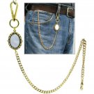 Pocket Watch Chain Gold Color Albert Chain Mother of Pearl Fob Swivel Clasp F161 Pocket Watch Chain Gold Color Albert Chain Mother of Pearl Fob Swivel Clasp F161